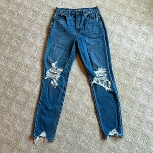 American Eagle Destressed Mom Jean